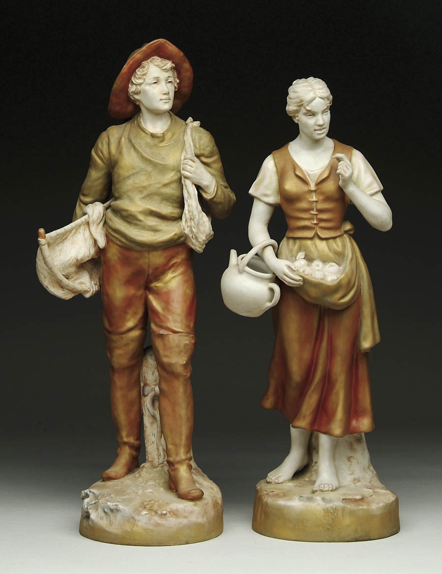 Appraisal: PAIR OF ROYAL DUX FIGURES OF A MAN AND WOMAN