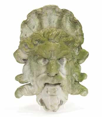 Appraisal: A Cement Composition Grotesque Mask Cast cement composition grotesque mask