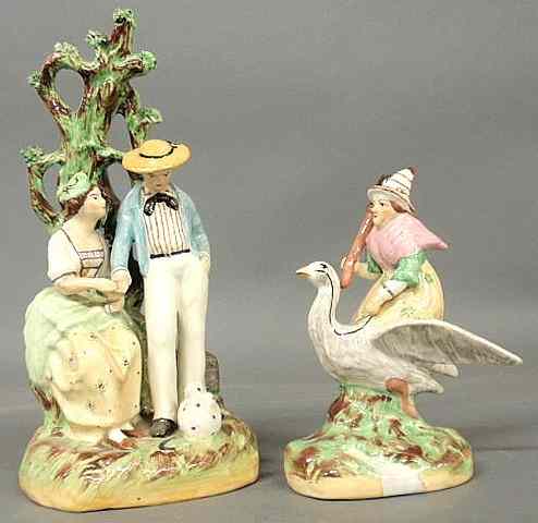 Appraisal: Staffordshire arbor figural group A Sailor's Goodbye th c h