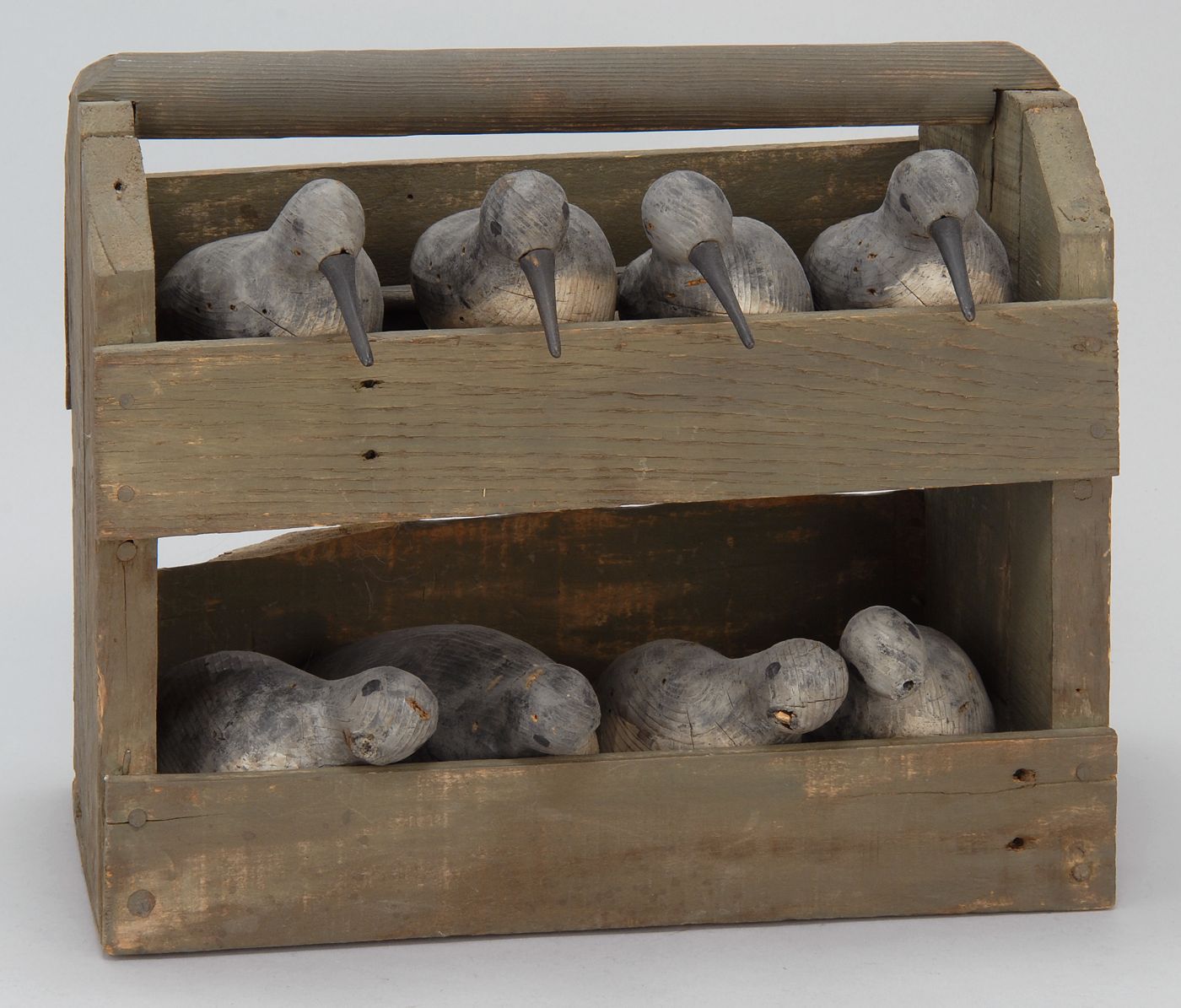 Appraisal: RIG OF EIGHT SANDPIPERS IN A CARRYING CRATE By Reggie