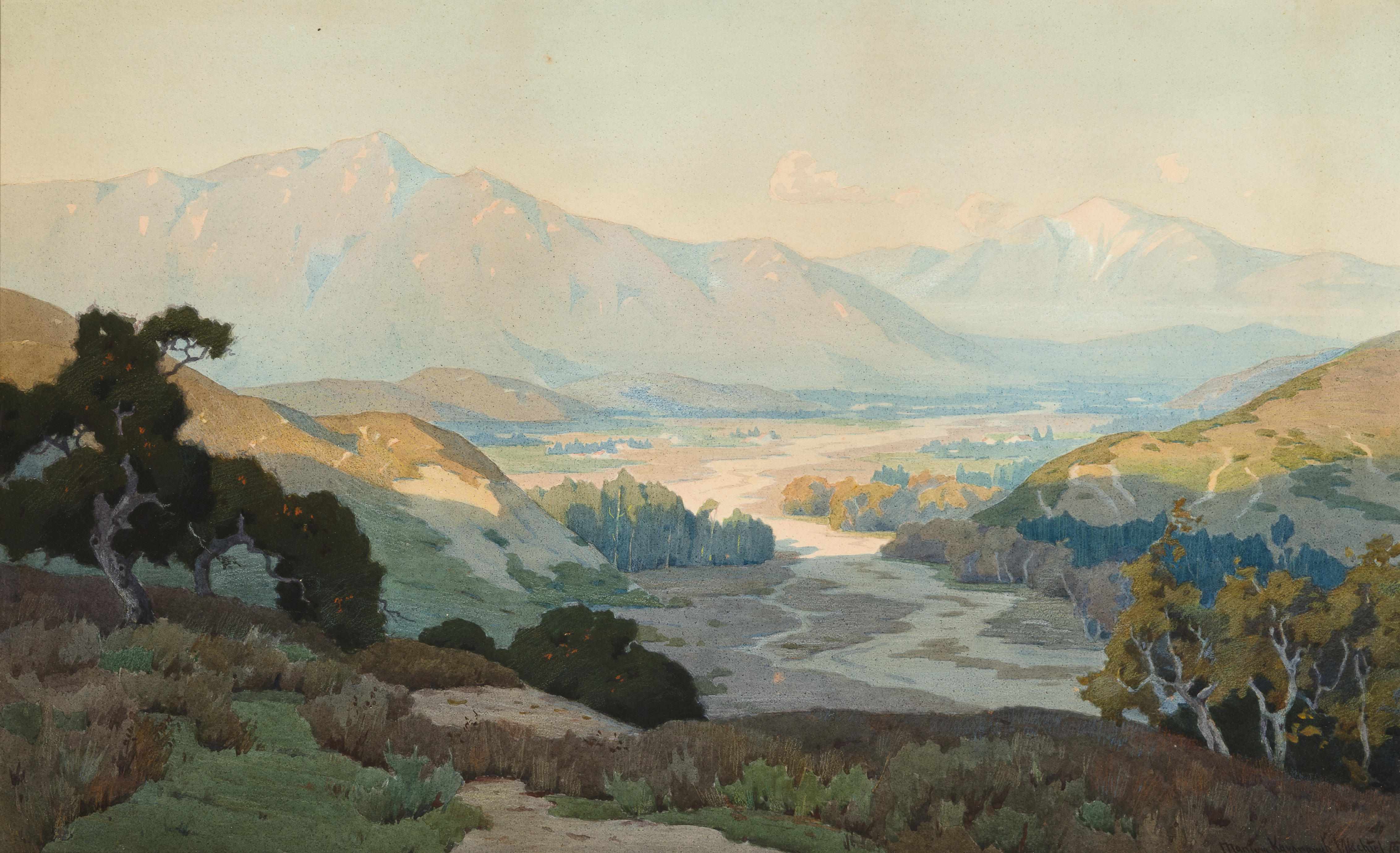 Appraisal: Marion Kavanagh Wachtel American - View of Palm Springs from