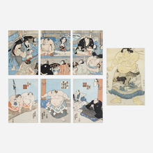 Appraisal: Ukiyo-e School COLLECTION OF THREE SUMO PRINTS th centurywoodblock prints