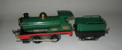 Appraisal: Hornby No O clockwork - - tender locomotive repainted in