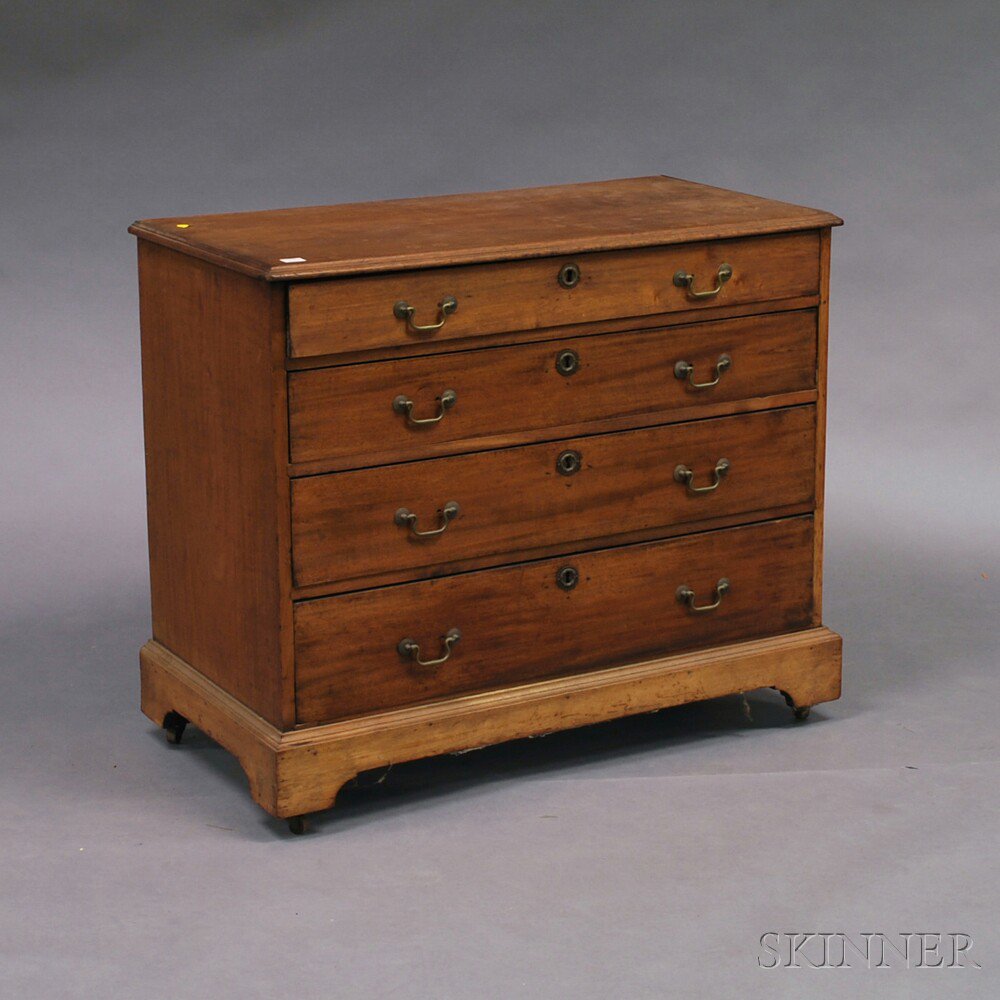 Appraisal: Chippendale Birch Chest of Drawers New England late th century