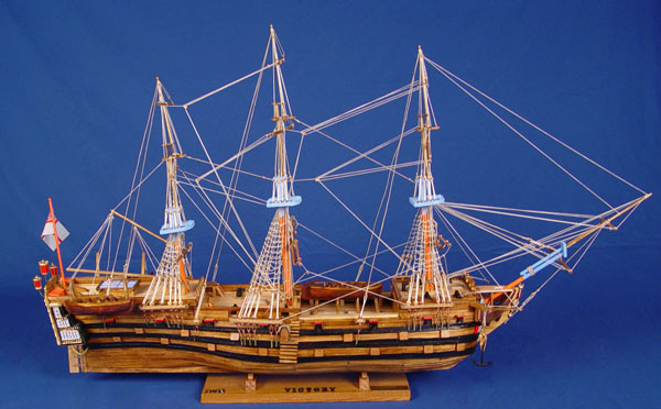 Appraisal: LARGE HAND CRAFTED WOOD SHIP MODEL HMS VICTORY Completely hand