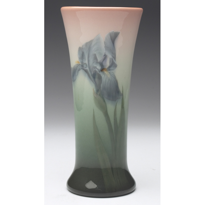 Appraisal: Fine Rookwood vase beautifully executed Iris glaze finely detailed blue