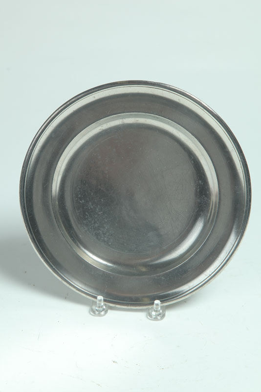 Appraisal: PEWTER PLATE Touch for William Danforth Middletown Connecticut ca -