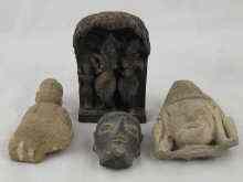 Appraisal: A mixed lot of Indian carved stone figures possibly ancient