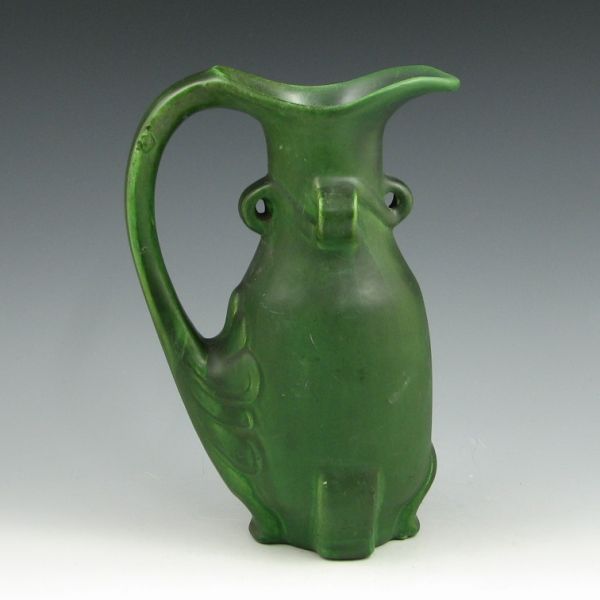 Appraisal: Owens Arts Crafts pitcher in matte green glaze Marked with