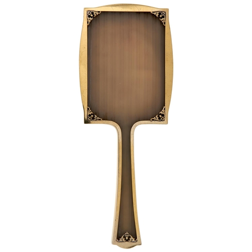 Appraisal: Asprey An Elizabeth II silver gilt mounted hand mirror cm