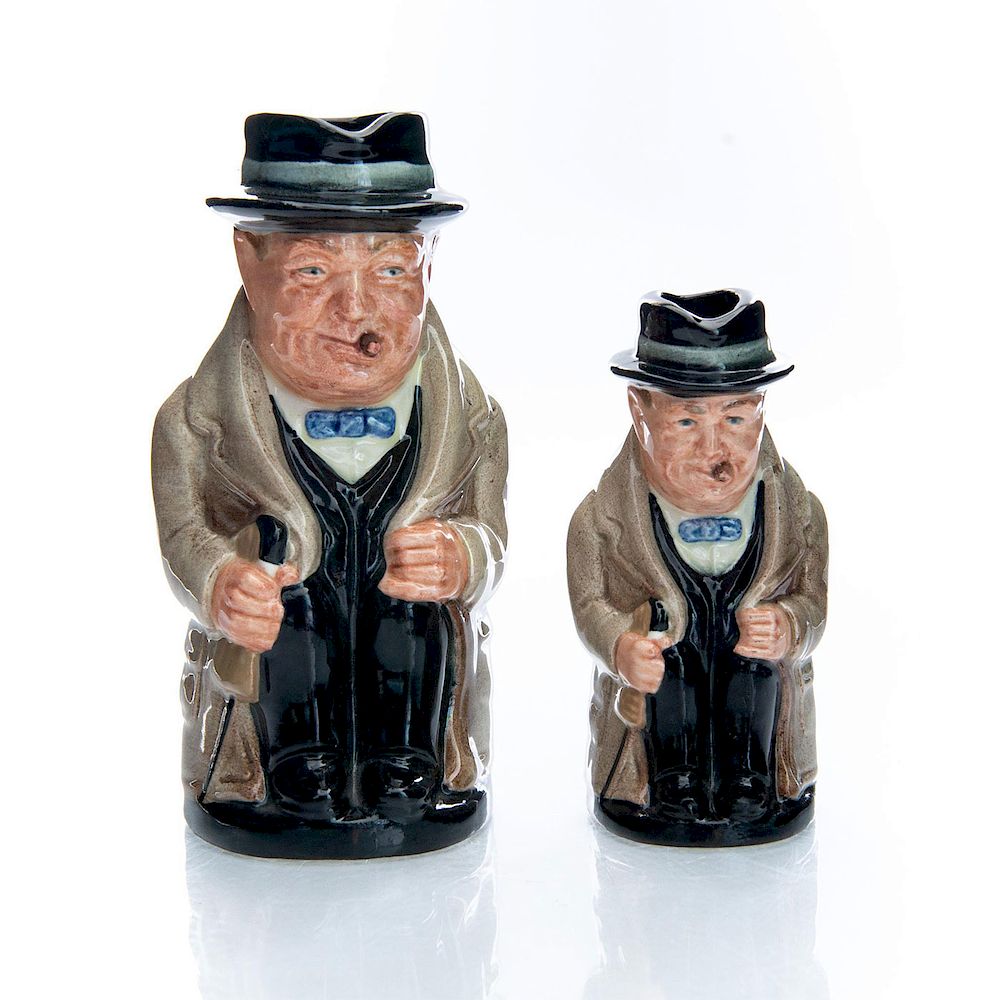 Appraisal: GROUP OF ROYAL DOULTON TOBY JUGS WINSTON CHURCHILL Includes small