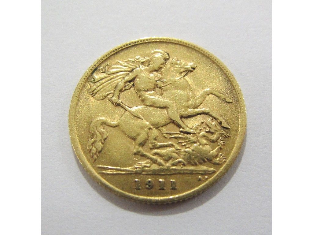 Appraisal: George V half sovereign dated