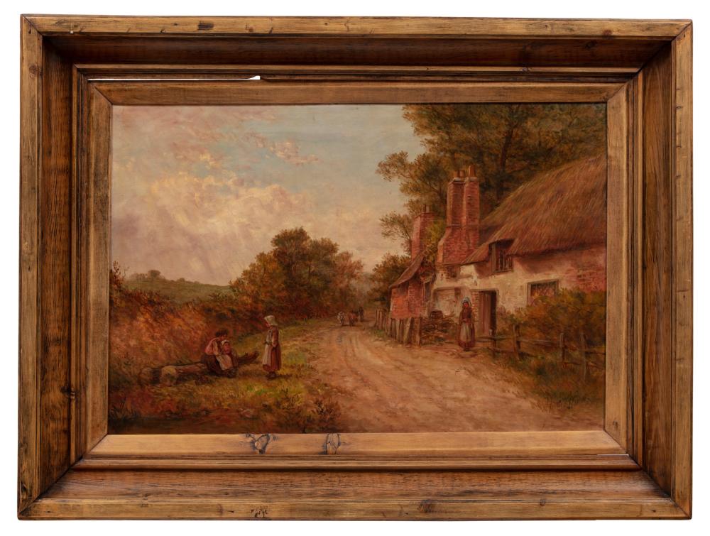 Appraisal: BRITISH SCHOOL TH CBritish School th c The Wayfarer oil