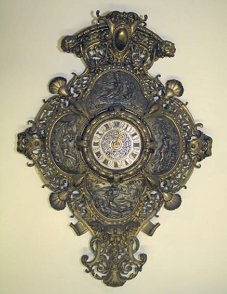 Appraisal: A Renaissance Revival German gilt brass and silver plated metal