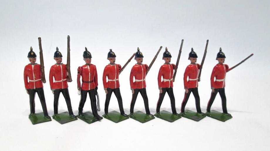 Appraisal: W BRITAIN'S SET NO LEICESTERSHIRE REGIMENT seven piece set plus