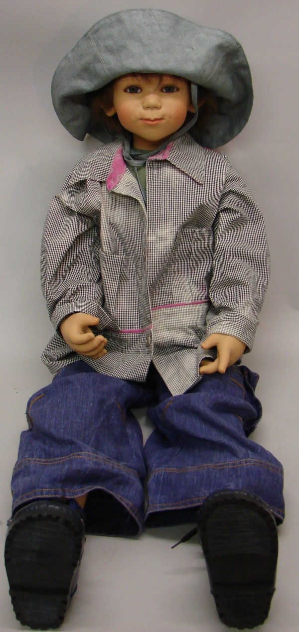 Appraisal: MIB Vinyl cloth Annette Himstedt Puki Kinder boy doll -