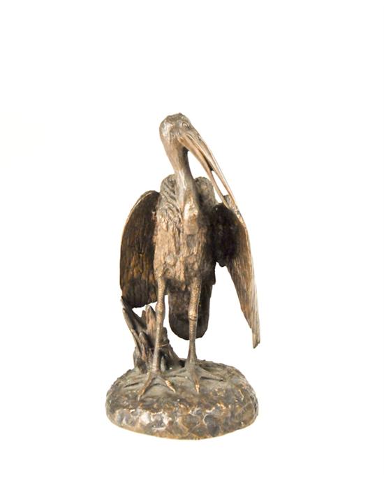 Appraisal: Christophe Fratin - French A Standing Stork cast bronze signed