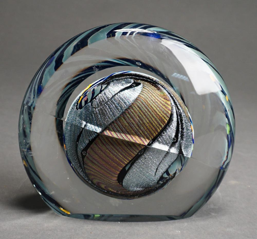 Appraisal: Rollin Karg Art Glass Paperweight Signed H in cm