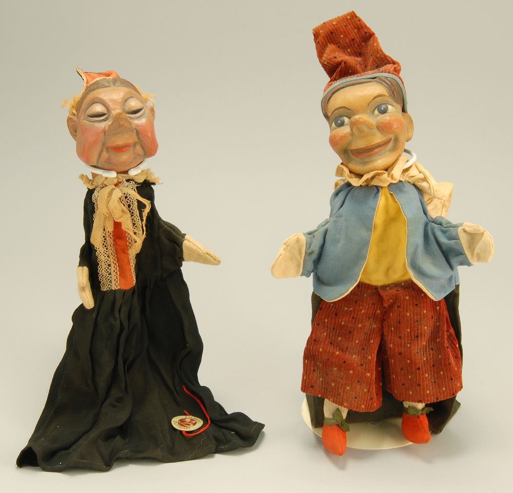 Appraisal: PAIR OF PUNCH AND JUDY PUPPETS Circa sMade by F