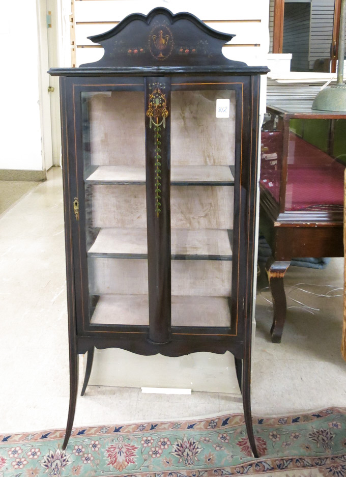 Appraisal: SMALL EDWARDIAN MAHOGANY CURIO CABINET English c - H x