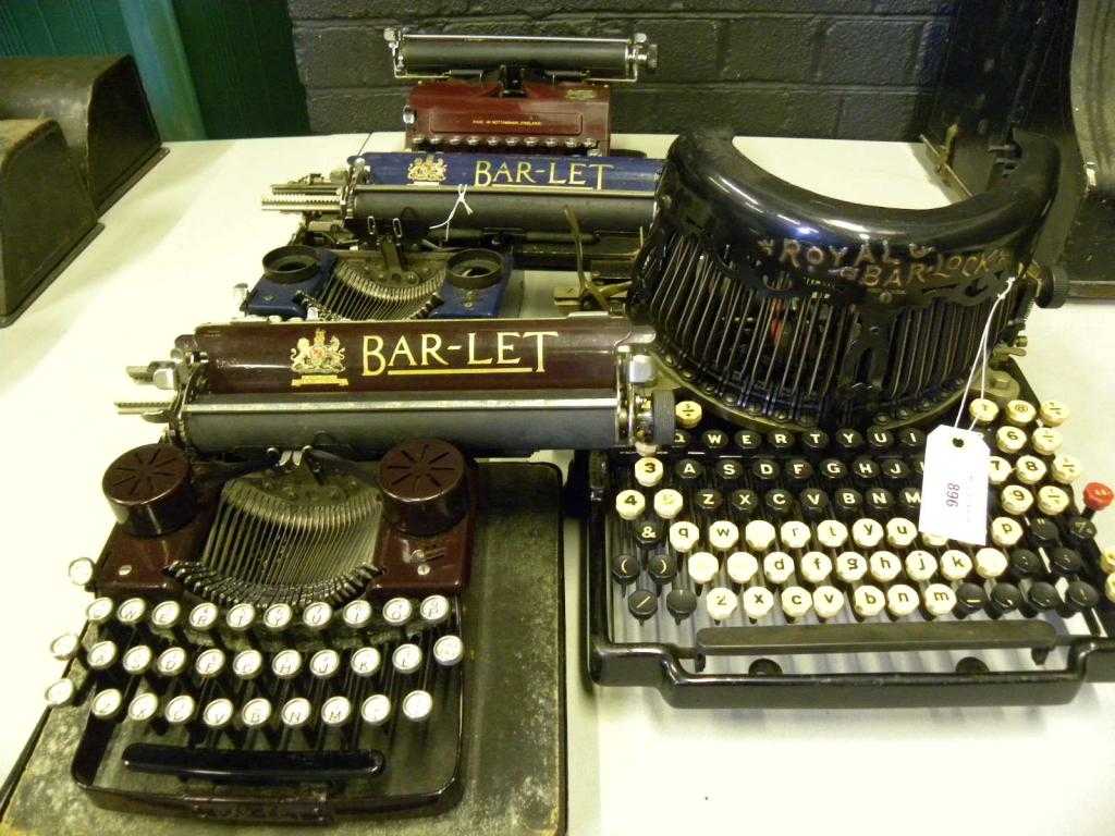 Appraisal: Typewriters Blue Bar-Let Royal Bar-Lock and two others