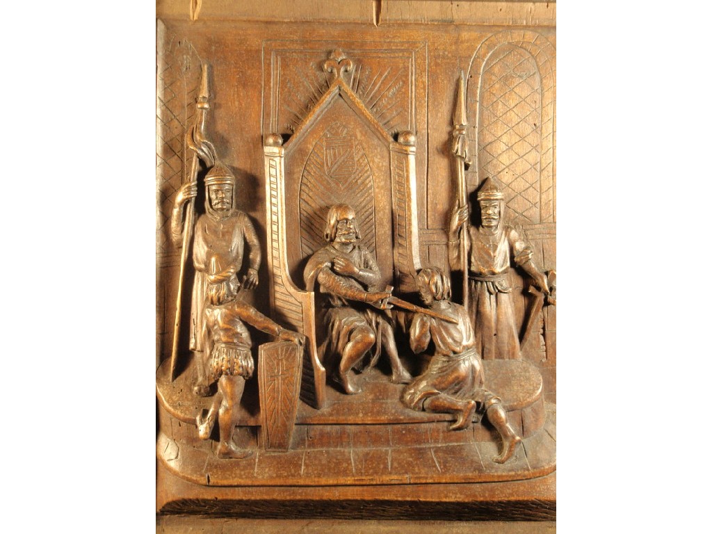 Appraisal: A pair of th century continental carved panels in frames