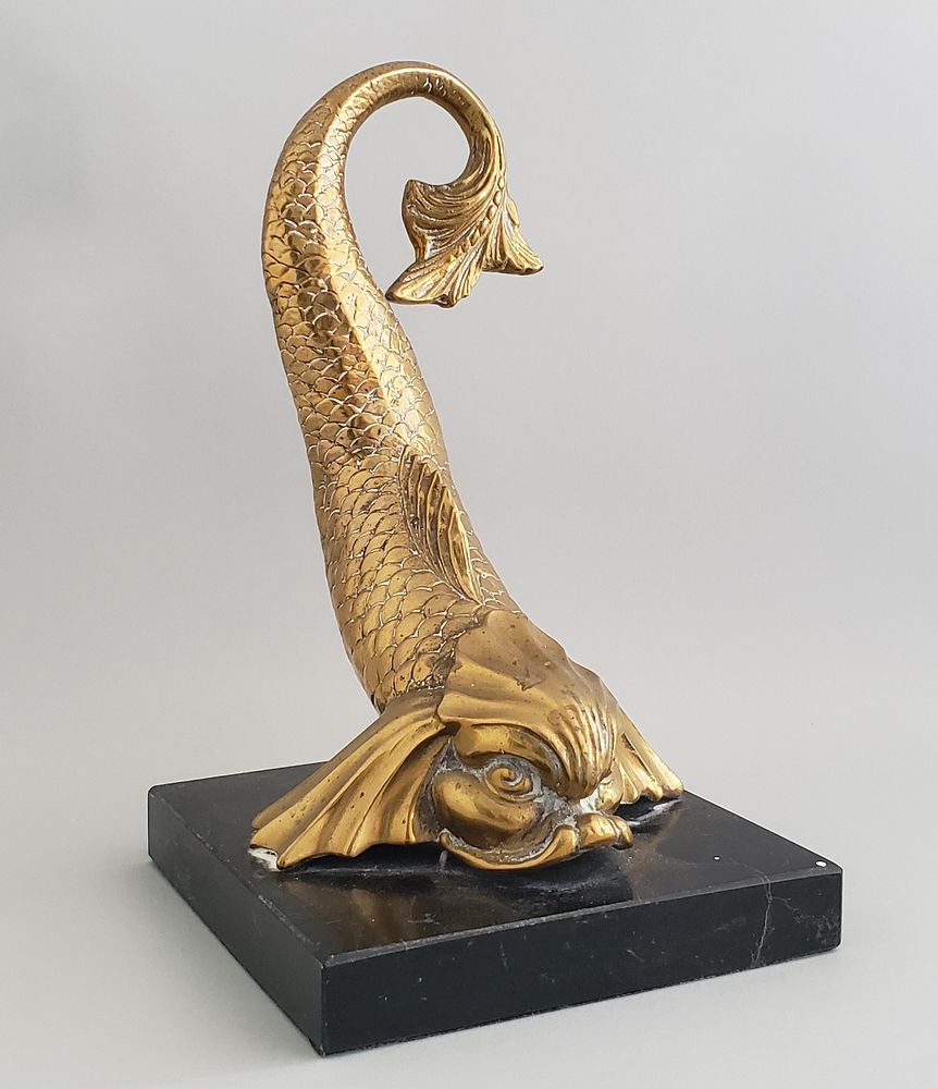 Appraisal: Vintage Brass Sea Serpent Doorstop Vintage Brass Sea Serpent Doorstop