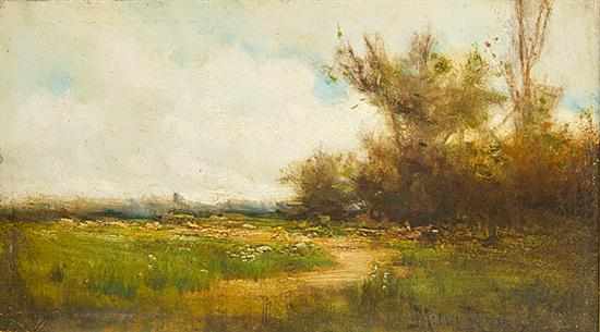 Appraisal: Milne Ramsey Pennsylvania - COUNTRY LANDSCAPE WITH PATHWAY oil on