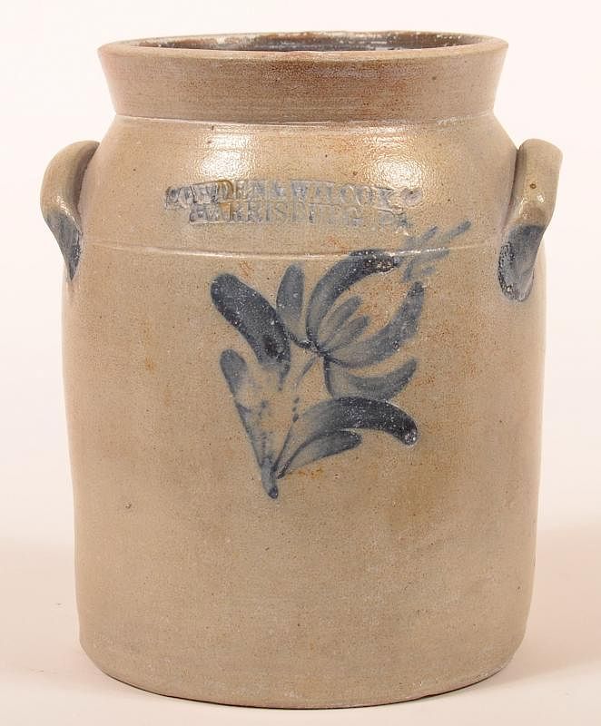 Appraisal: Cowden Wilcox Gallon Stoneware Crock Cowden Wilcox Harrisburg PA One