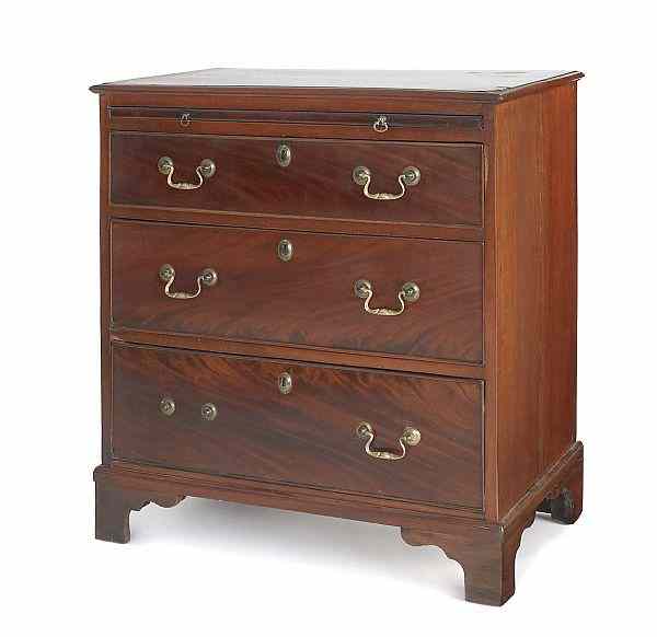 Appraisal: Georgian style mahogany bachelor's chest h w