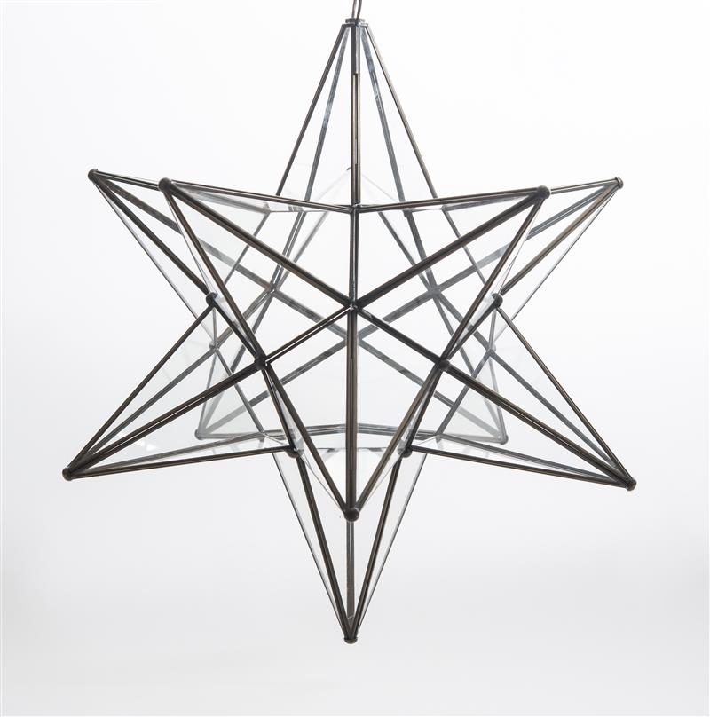 Appraisal: MORAVIAN STAR HANGING FIXTURE x in The Collection of Judith