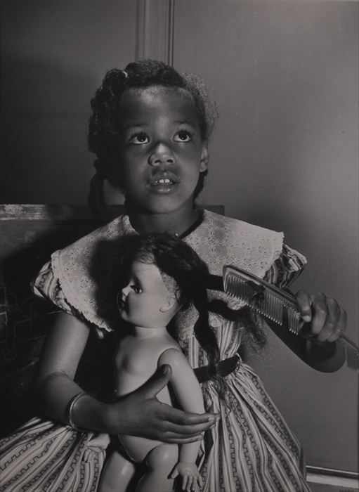 Appraisal: ILSE BING - GIRL WITH DOLL AND COMB Gelatin silver