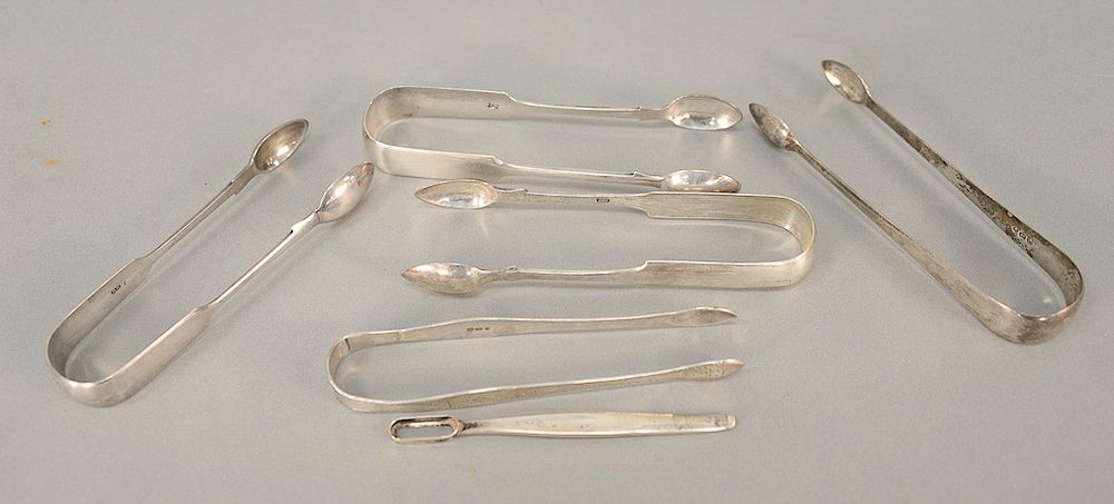 Appraisal: Six piece lot to include five sets of tongs troy