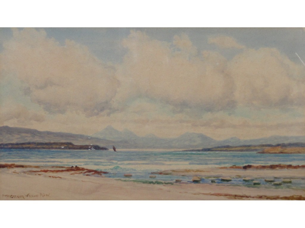 Appraisal: P MacGREGOR WILSON RSW Watercolour 'The Mountains of Mull' signed