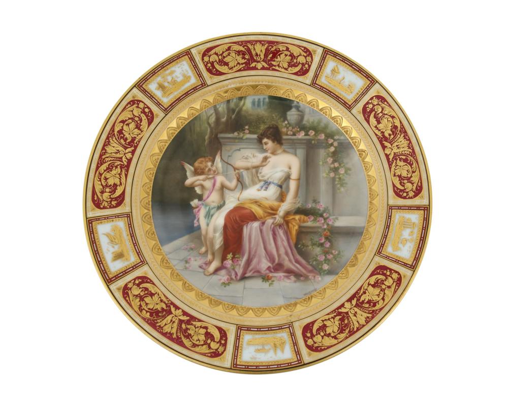 Appraisal: A Royal Vienna porcelain portrait plate Fourth-Quarter th Century Marked