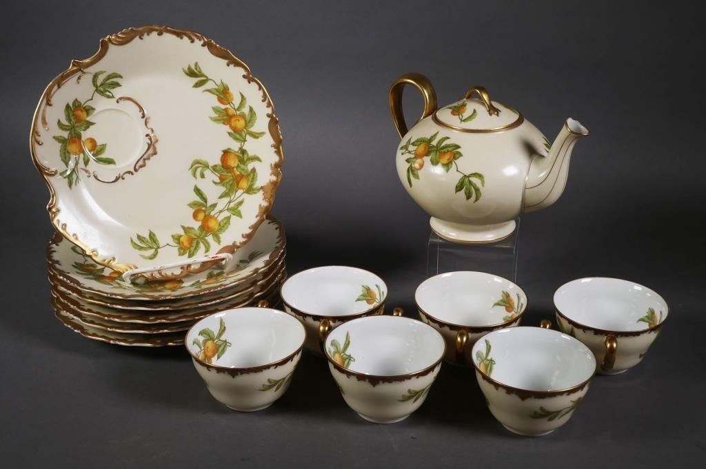 Appraisal: Antique T V Limoges luncheon set including six each of