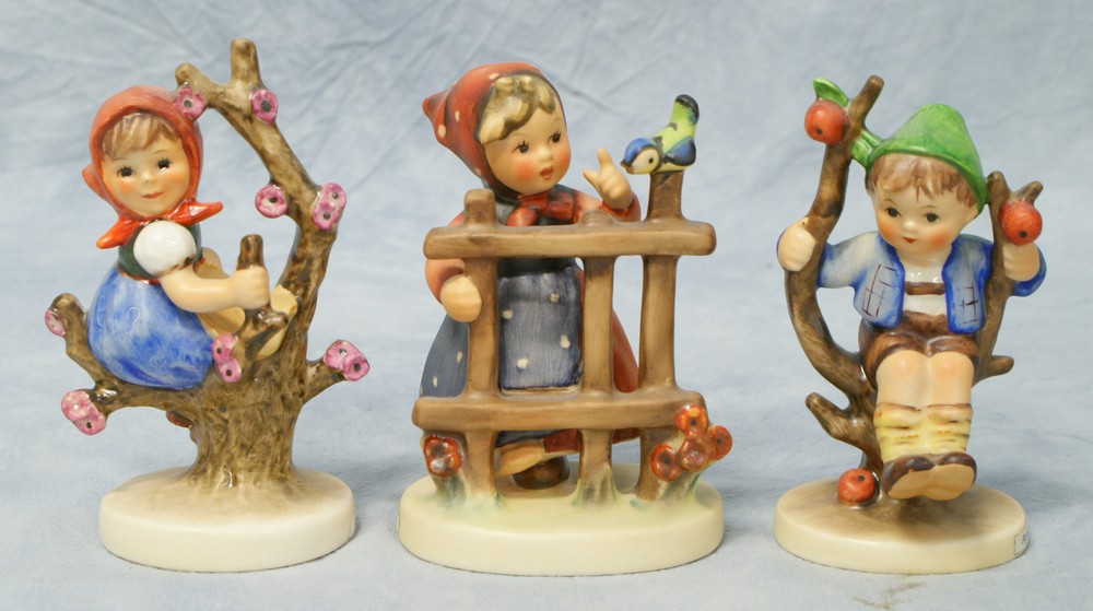 Appraisal: Goebel Hummel Figurines Apple Tree Boy No TMK- Apple Tree