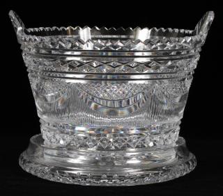 Appraisal: WATERFORD CUT CRYSTAL ICE PAIL AND UNDER PLATE WATERFORD CUT