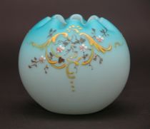 Appraisal: Webb Case Glass Vase Periwinkle blue Webb case glass vase