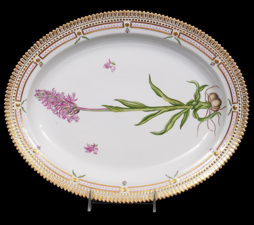 Appraisal: Flora Danica Large Platter Flora Danica Potentilla Vahliana Lehm Royal