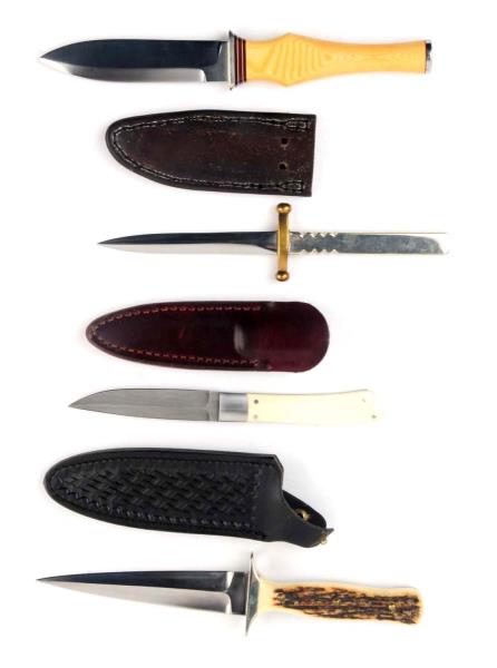 Appraisal: Lot Of Custom Knives First item is morseth custom made