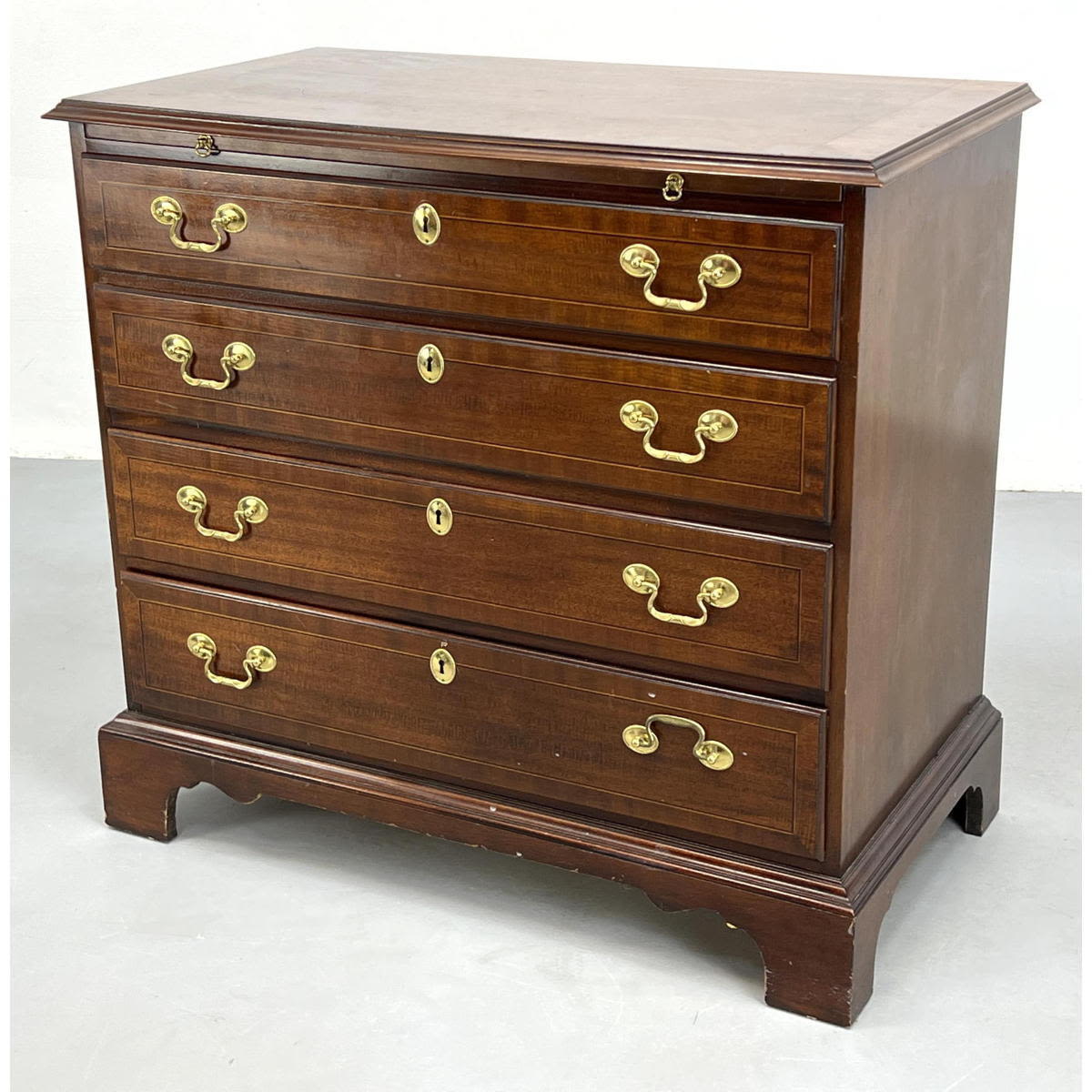 Appraisal: COUNCILL CRAFTSMAN Mahogany Dresser Bachelors Chest Dimensions H inches W