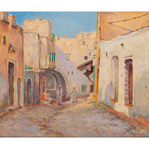 Appraisal: Charles C Svendsen American - Untitled Middle Eastern Street Scene