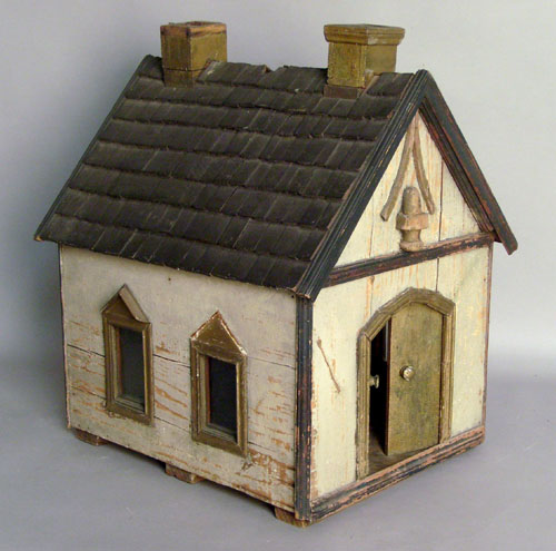 Appraisal: Painted bird house h w d