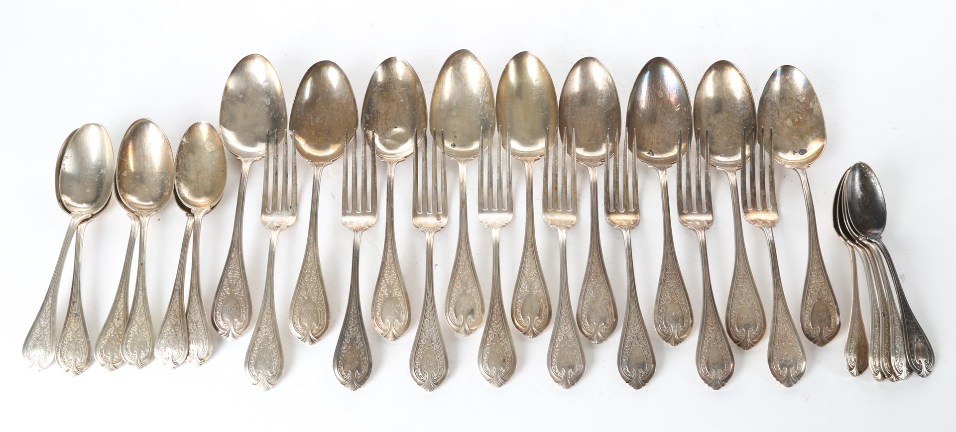 Appraisal: Sterling silver flatware Canfield Bros Baltimore mid th century comprising