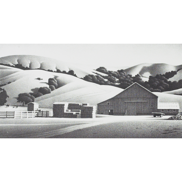 Appraisal: Roger Medearis American - ''Summer Hay '' lithograph '' x