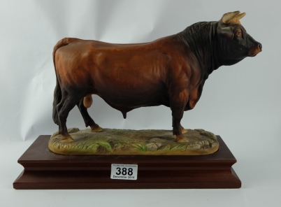 Appraisal: Coalport The Jersey Bull limited edition on wooden plinth