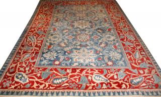 Appraisal: TURKISH OUSHAK WOOL CARPET TURKISH OUSHAK WOOL CARPET W '