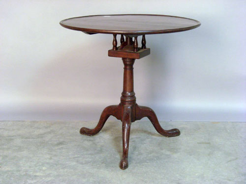 Appraisal: George II mahogany tea table th c h w