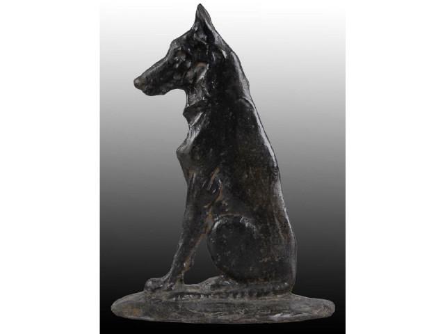 Appraisal: German Shepard Cast Iron Doorstop Description Signed Eastern Spec Mfg